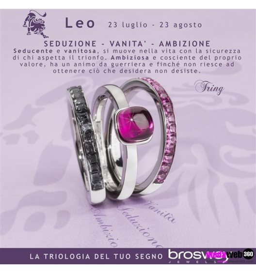 Oiritaly Anello Donna Brosway Tring Segno Zodiacale Acciaio