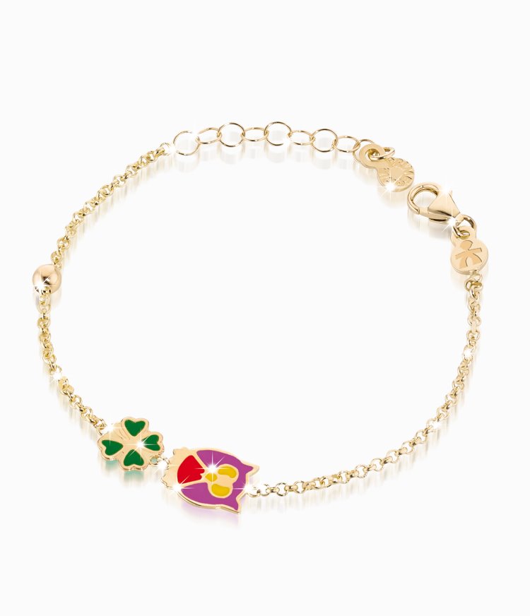 Bracciale bimbo LE BEBE' classico in oro PMG023