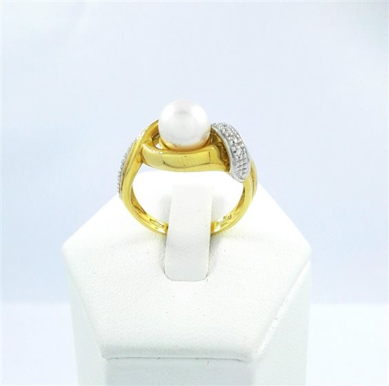 Oiritaly Anello Donna Nimei ANNIMEI-15 Perle Akoya Oro