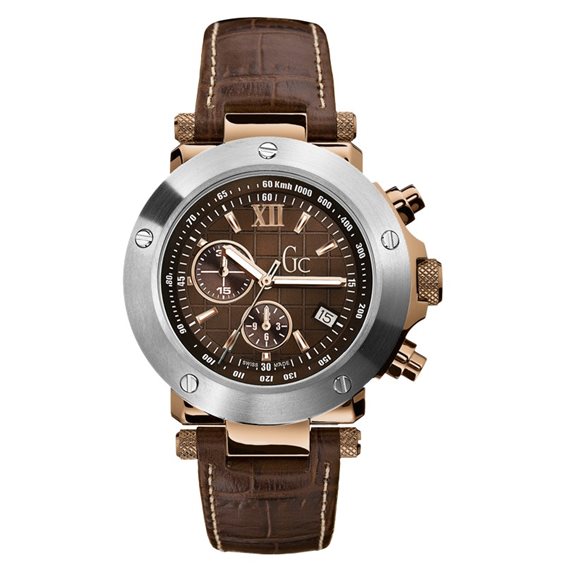 GUESS Orologio Da Uomo GW0053G4 - Quarzo Analogico Con Cinturino In Pelle Coccodrillo Marrone - Cassa Rotonda Acciaio Oro Rosa - Funzioni Giorno, Data E 24h - 4