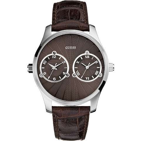 Guess Orologio Multi-quadrante Quarzo Uomo con Cinturino in Pelle GW0011G2