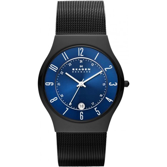 Skagen Orologio Uomo Analogico Al Quarzo – Cassa In Acciaio Riciclato E Pelle