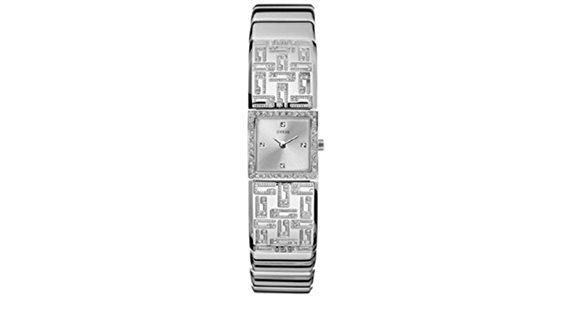 Guess Orologio Donna In Acciaio Inox, Quadrante Champagne Con Funzioni Data E Giorno, Cassa 40mm