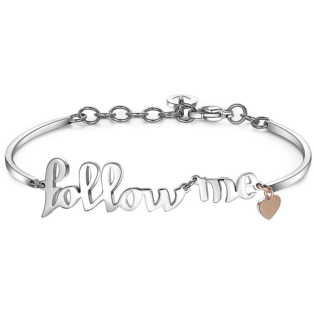 Brosway Bracciale Donna Rigido In Acciaio E Cristalli Swarovski, Collezione Chakra, Diametro 70 Mm - BHK434