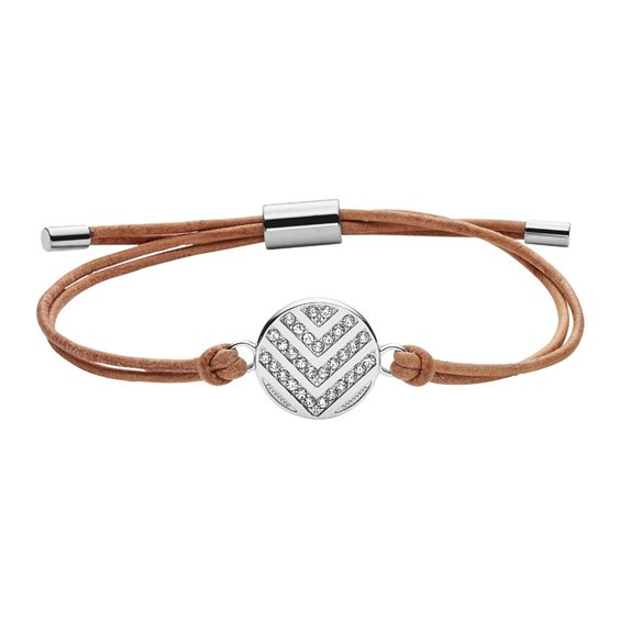 FOSSIL Bracciale Donna In Argento 925 Con Cristalli - Gioiello Elegante E Moderno