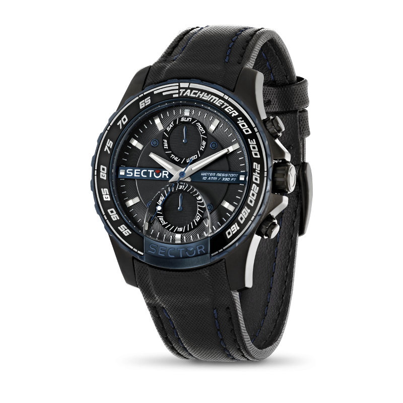 Sector No Limits Orologio Uomo R3271794008 - Cronografo In Acciaio E Pelle, Vetro Zaffiro, 10 ATM - 4