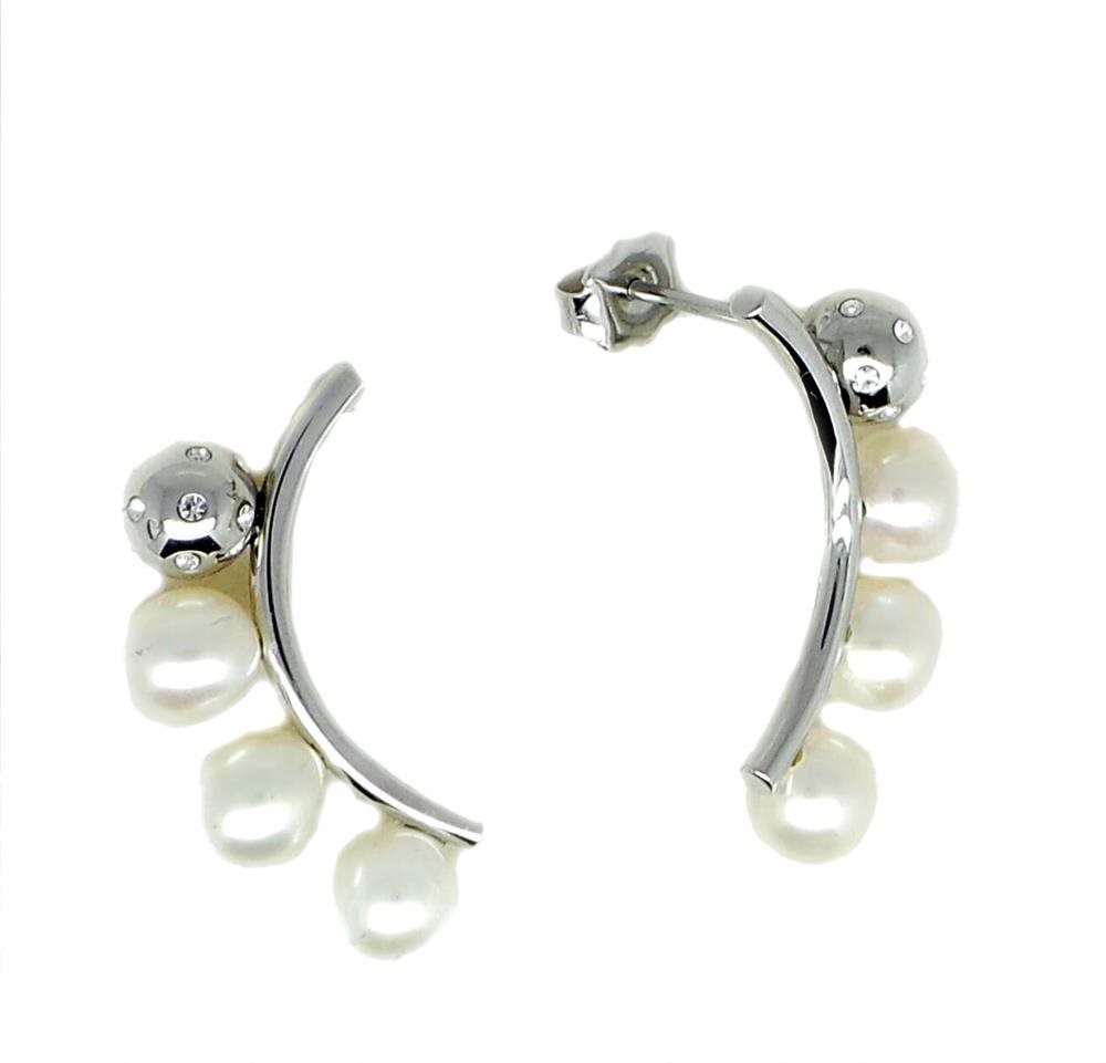 MORELLATO Orecchini Pendenti Donna In Acciaio E Perle D'Agata Colorate, Collezione Summer Colours, Lunghezza 7cm, Chiusura A Farfallina, Regalo Idea Compleanno