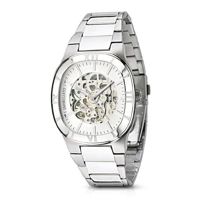Agelocer Orologio Uomo Automatico Scheletrato - Acciaio 316L, Quadrante 40mm, Pelle Bovina, 80h Riserva