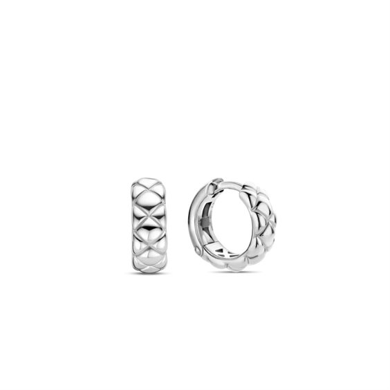 Elli Orecchini Donna A Forma Di Fiore Ritagliato - Argento Sterling 925, Fatti A Mano, Design Moderno