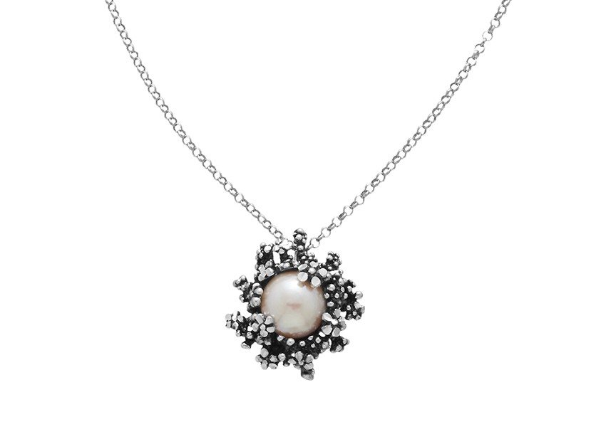 Balia Pendente Per Donne In Argento 925 Lucido Con Zirconia BAH0034SW