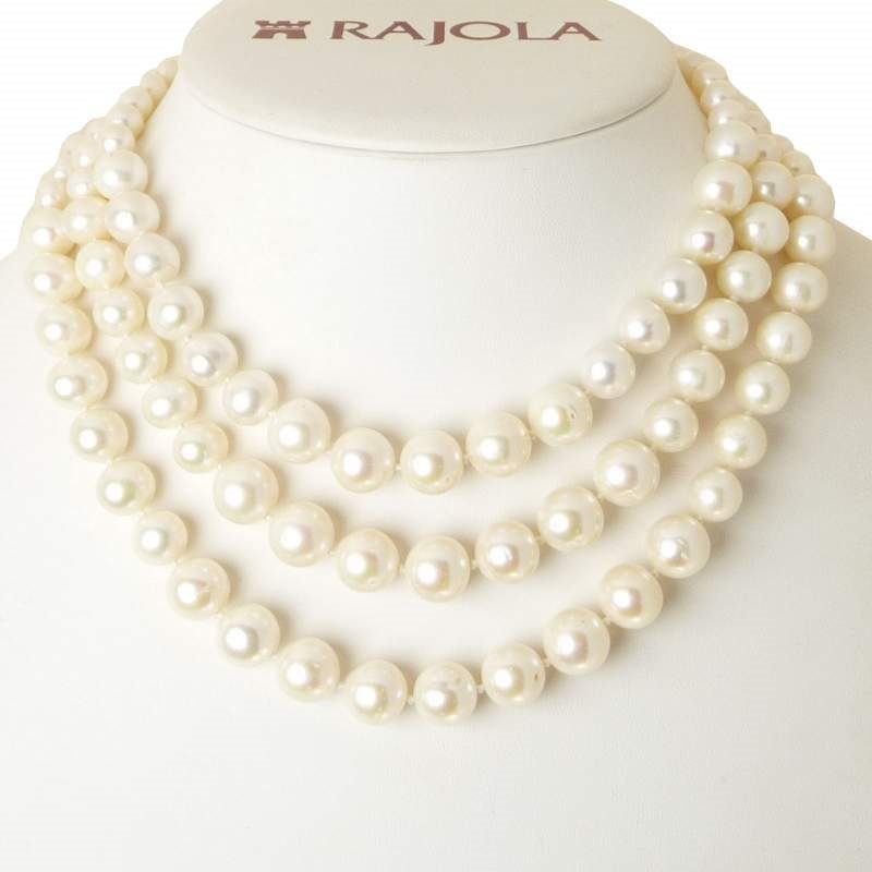 RH Moda Boho Collana di Perline 8mm Pietra Naturale Perle
