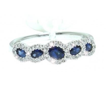 anello donna davite e delucchi anello zaffiro