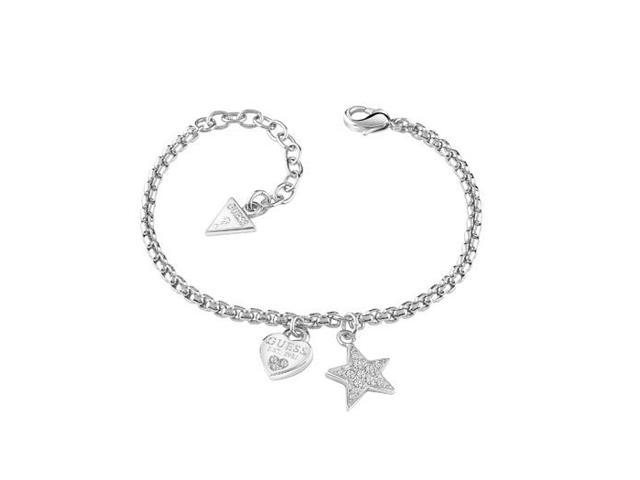 Guess Bracciale Catena Donna Acciaio Cuore