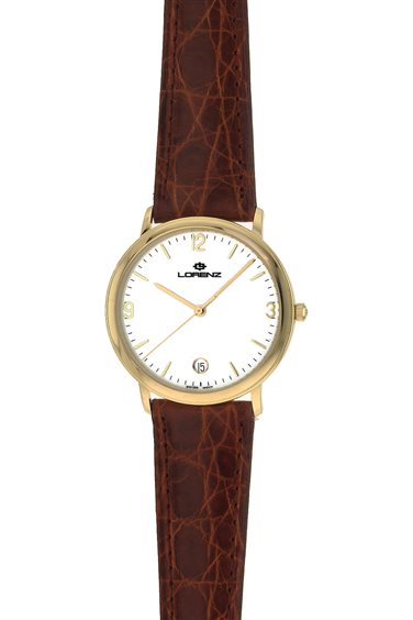 Montre Automatique Lorenz Pour Homme - Cadran Noir, Boîtier Or Acier - Vintage Récent
