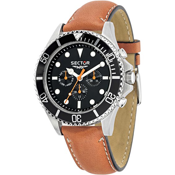 Sector No Limits Orologio Uomo R3251161037 - Cassa 43 Mm, Quadrante Blu, Cinturino Silicone Nero