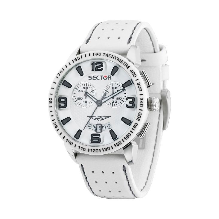 Sector No Limits Orologio Uomo Cronografo R3271794008, Cassa In Acciaio 54x45mm, Cinturino In Pelle Naturale, Vetro Zaffiro, Impermeabile 10 ATM
