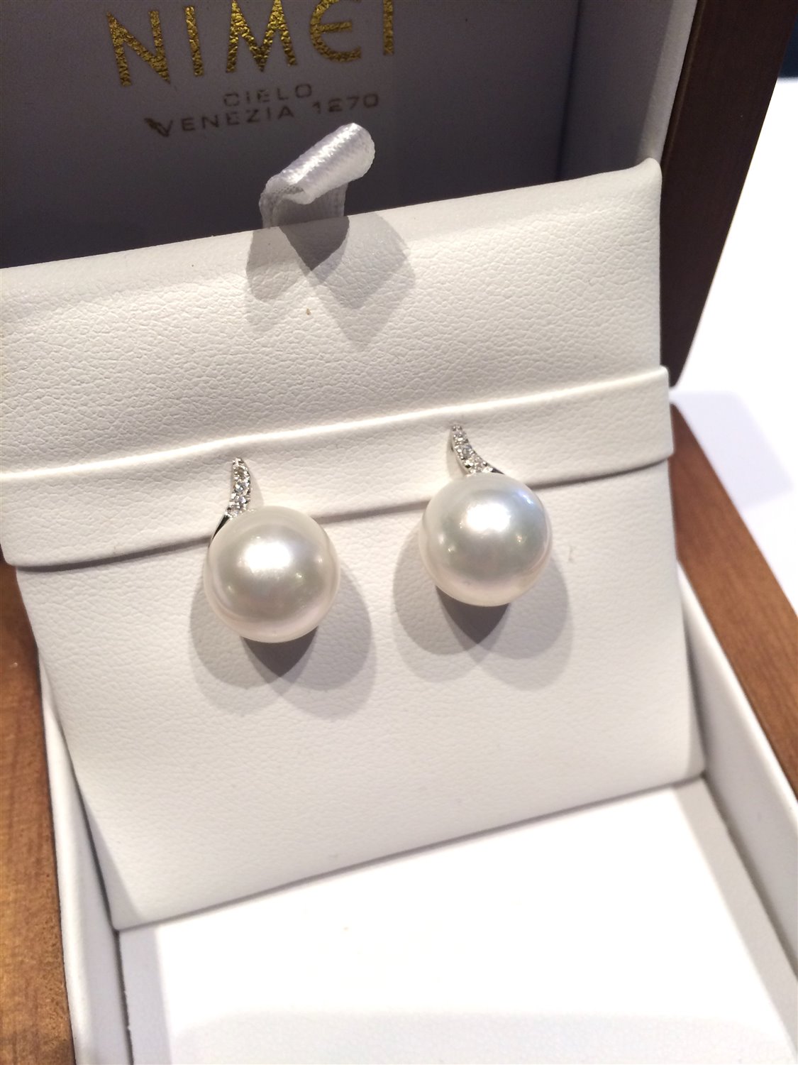 Gioielleria Lo Scrigno - Orecchini - Donna - Nimei - PER2077A - Perle Australia - Oro bianco