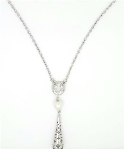 COLLANA DONNA MORELLATO DUCALE CON PERLA NATURALE SAAZ02,PENDENTE ACCIAIO