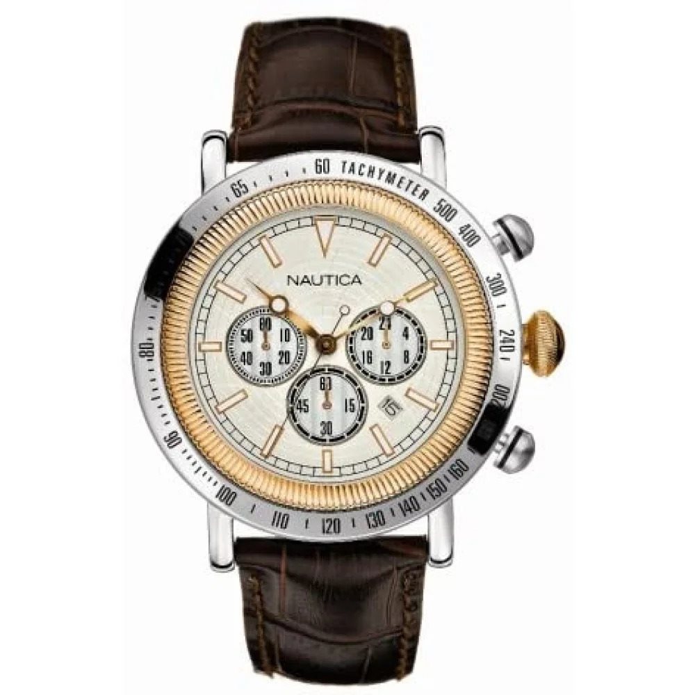 Nautica Orologio Uomo Java Sea – Quarzo, Cinturino In Tela Beige, Cassa Grigia 40mm, Colori Trendy - 4
