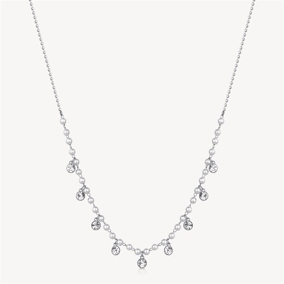 Brosway Collana Symphonia BYM131 – Girocollo In Acciaio 316L Con Cristalli, Lunghezza 45 Cm, Gioiello Donna