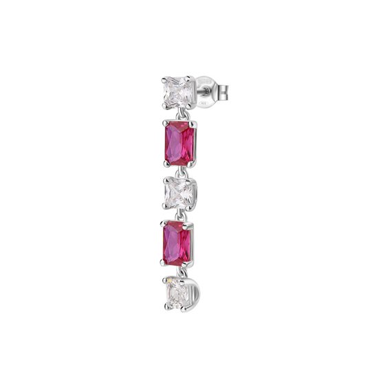 Brosway Orecchino Singolo Pendente In Argento Con Rubino