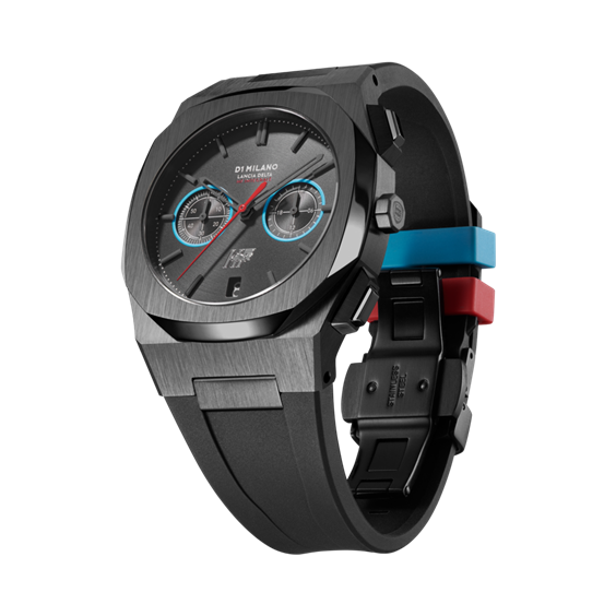 D1 MILANO Bullet Orologio Uomo – Quarzo, Cassa Acciaio 38mm, Quadrante Grigio, Cinturino Nylon Verde, 10 ATM