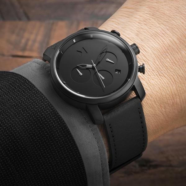 MVMT Orologio Uomo Al Quarzo Con Cinturino In Tela, Cassa In Acciaio 41mm, Grigio