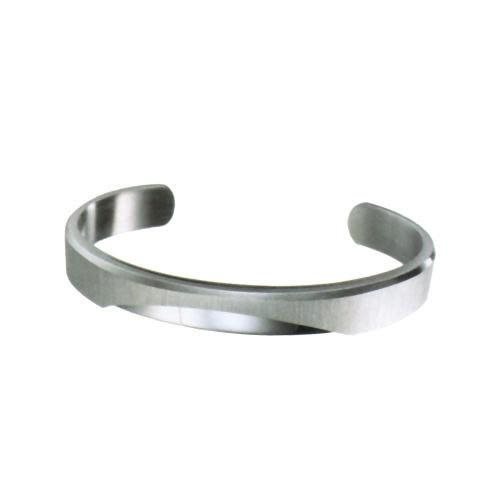 Bracciale sottile in acciaio inossidabile - Maglia cubana in oro