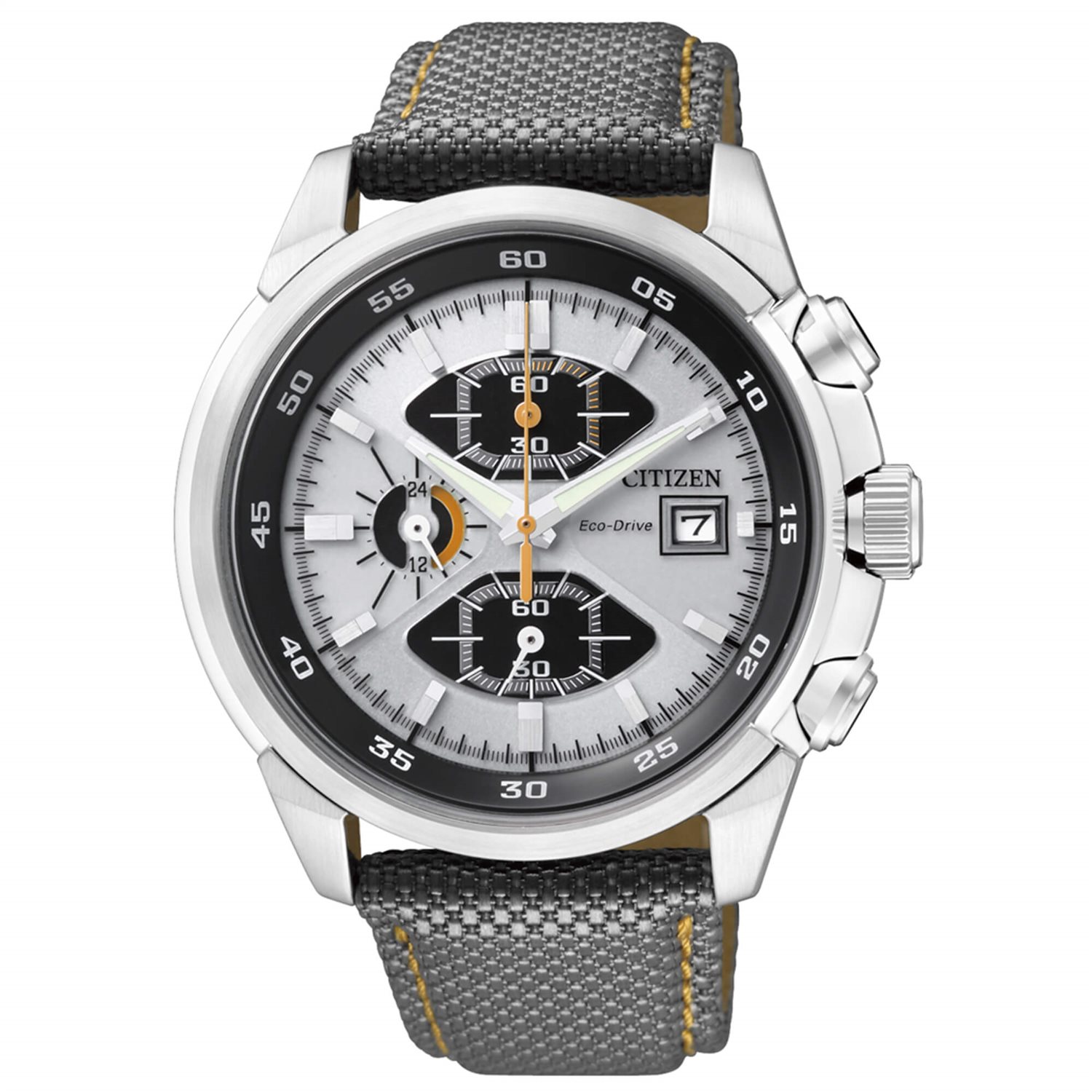 Orologio Citizen Titanium Eco-Drive (energia solare), quadrante blu rotondo, cassa e cinturino in titanio argento, vetro zaffiro antigraffio e datario, AW1240-57M