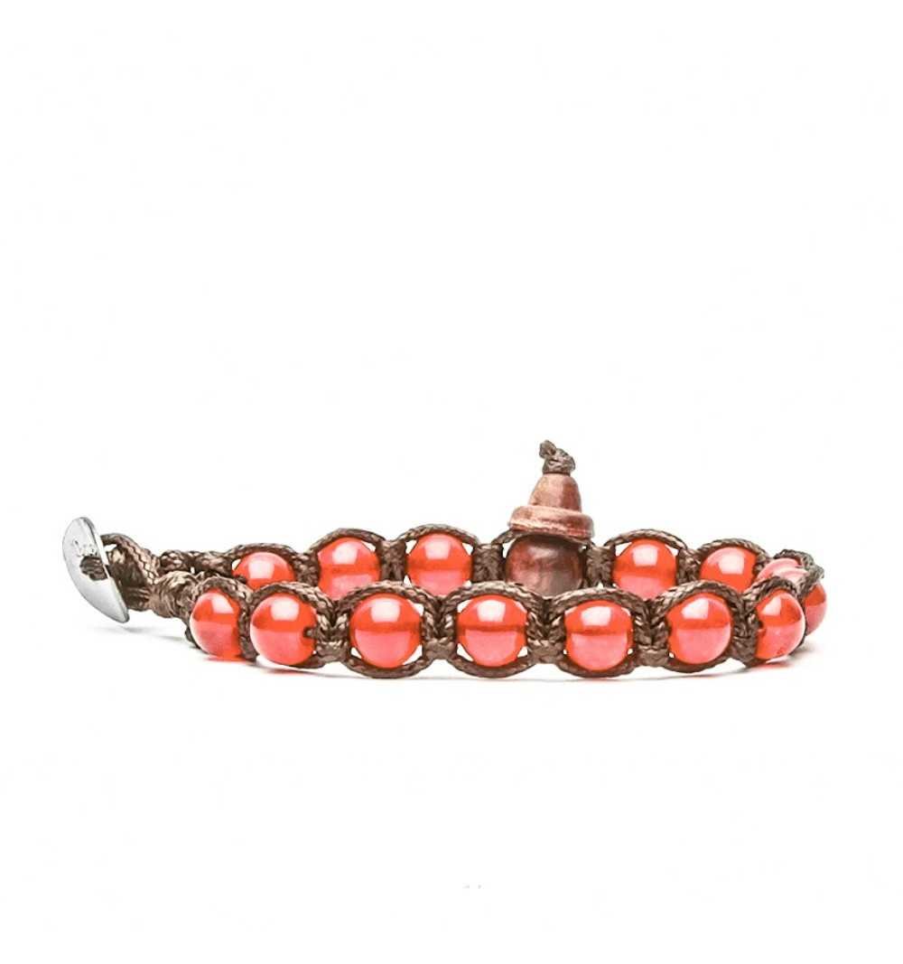 Bracciale Tamashii Originale Tibetano In Onice Nero - Pietre Naturali 6mm - Porta Coraggio E Autostima - Confezione Regalo
