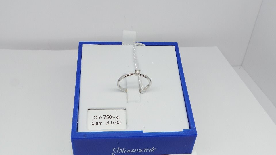 Oiritaly Anello Donna Bluamante BAN205ADBLU-13 Oro bianco