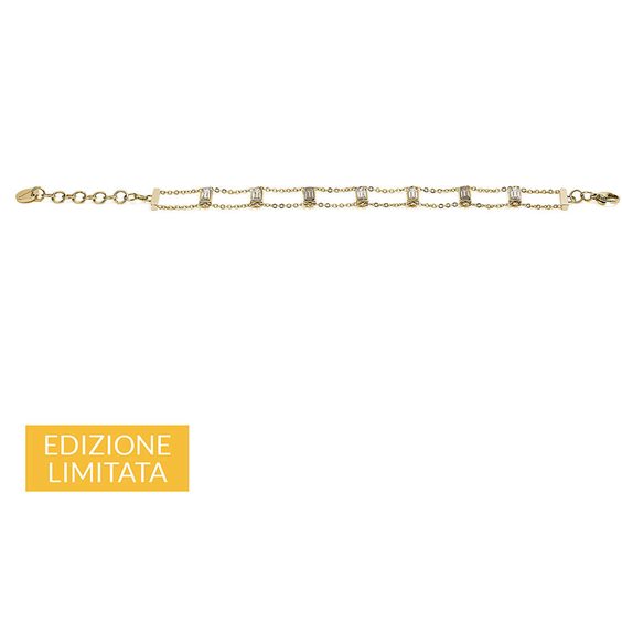 Brosway Bracciale Donna Collezione Symphonia In Acciaio 316L E Cristalli - BYM30 - Gioiello Italiano Ipoallergenico, Regalo Ideale