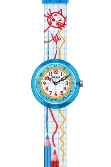 FlikFlak Orologio Bambino Quarzo 32mm - Cinturino In Tessuto Turchese - Impermeabile 3 Bar, Lavabile In Lavatrice, FBNP103
