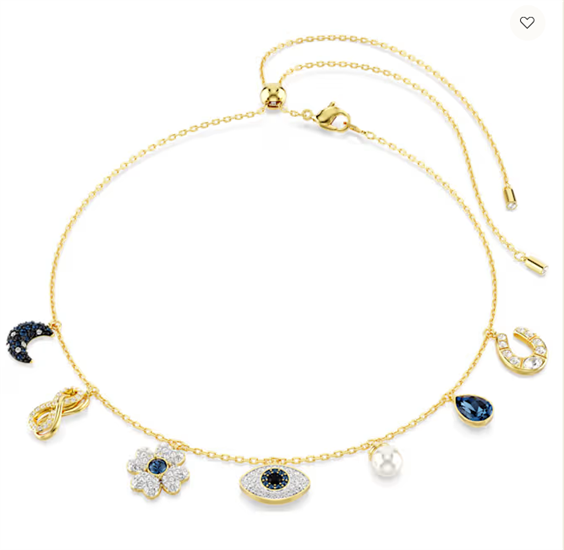 EVRYLON Collana Donna Punti Luce Girocollo Strass Rigida Collier Model