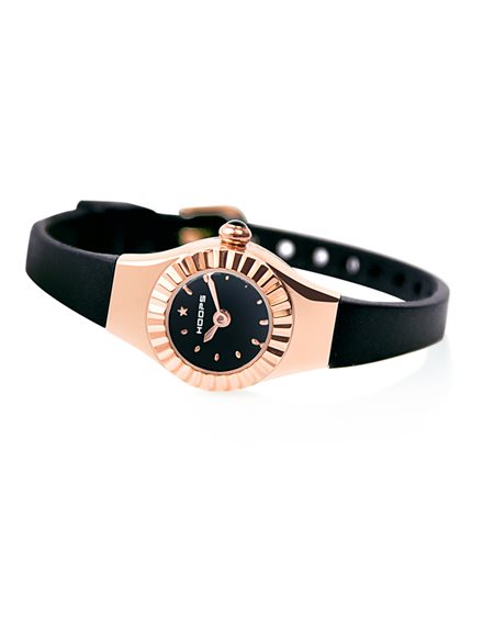 Montre Femme HOOPS Neuve Avec étiquettes - Boîtier Acier, Bracelet Silicone Violet - Mouvement Quartz - Aiguilles