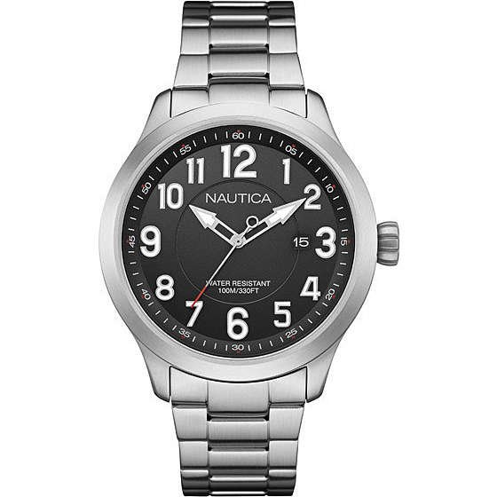 Orologio Uomo Nautica Key Biscayne, Quarzo, Cassa 46mm In Acciaio, Cinturino Acciaio E Silicone Intercambiabili, 100m, Ref. NAPKBS224
