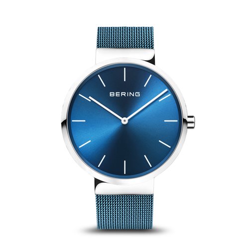 BERING Orologio Uomo Classic Collection - Quarzo, Cassa Acciaio 316L, Vetro Zaffiro, 39 Mm, 5 ATM, 19039-327
