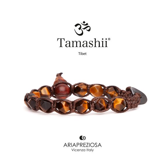 Bracciale Tibetano Tamashii Ruota Della Preghiera – Pietra Occhio Di Tigre – Unisex Fatto A Mano