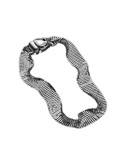 Breil Collana Donna Tie Up In Acciaio Color Oro - Gioiello Semirigido Con Nodi E Chiusura Regolabile