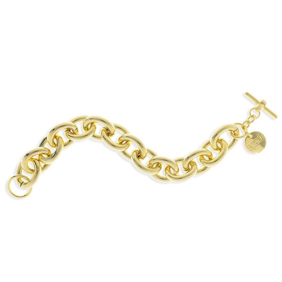 Bracciale Unoaerre In Bronzo Argentato - Modello 1649 - Gioiello Uomo/Donna - Fatto In Italia