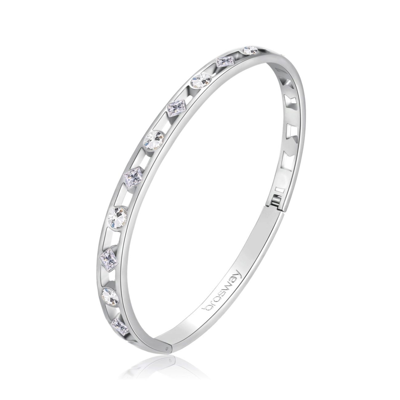 Pulsera Rígida Brillante LOTUS Acero Mujer