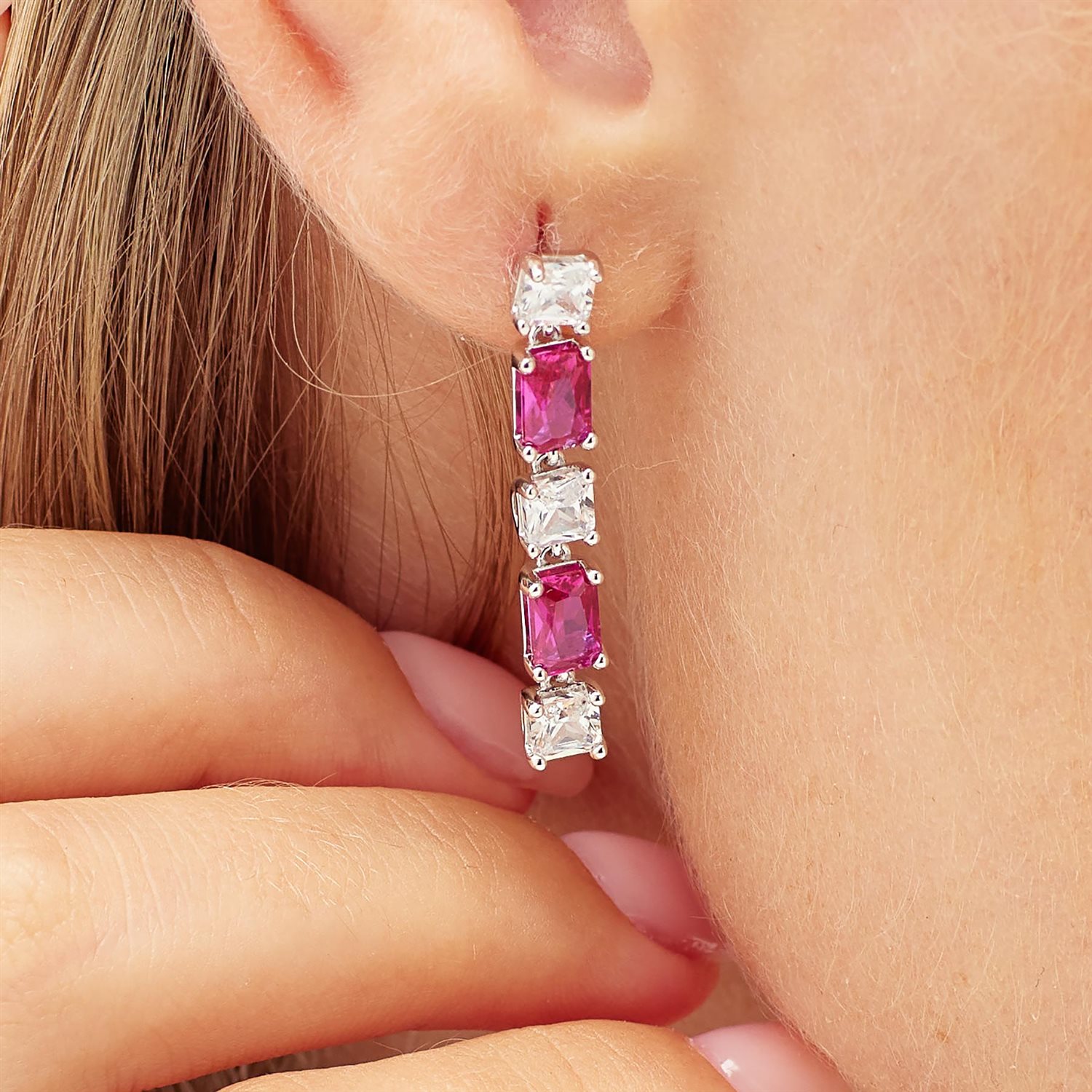 Orecchino singolo piccolo Rose des Vents Oro rosa e diamante | DIOR