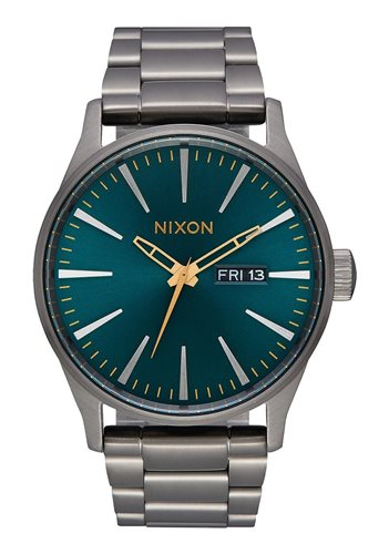 Nixon Orologio Uomo Al Quarzo Con Cinturino In Pelle E Chiusura Rapida – Modello A509-625-00, 10 ATM