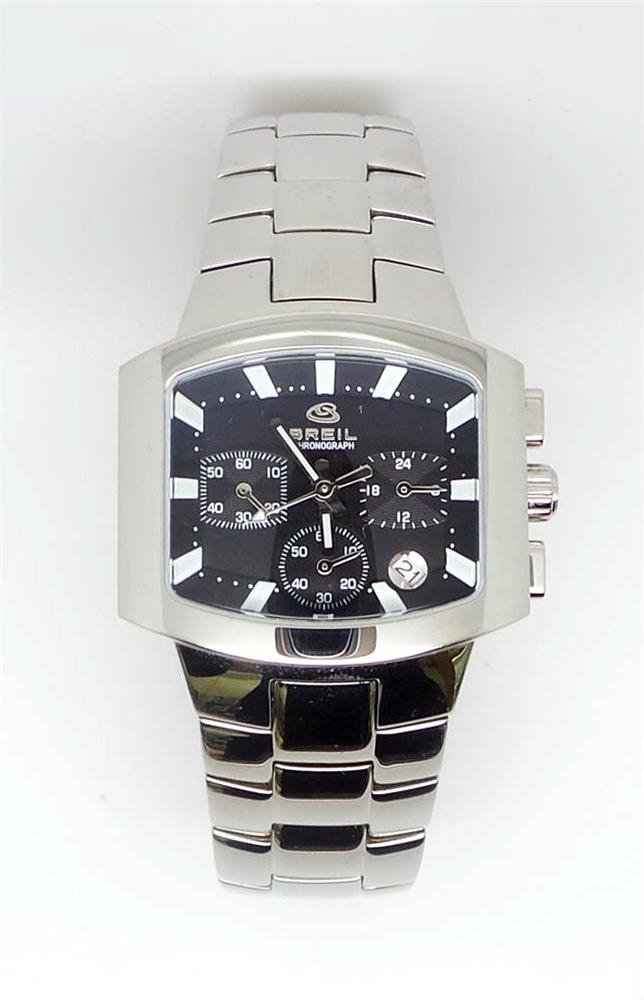 Breil Orologio Uomo Style Cronografo – Acciaio, Quadrante Bianco, Movimento Quarzo, Dual Time, Resistente 10 ATM, Bracciale Acciaio