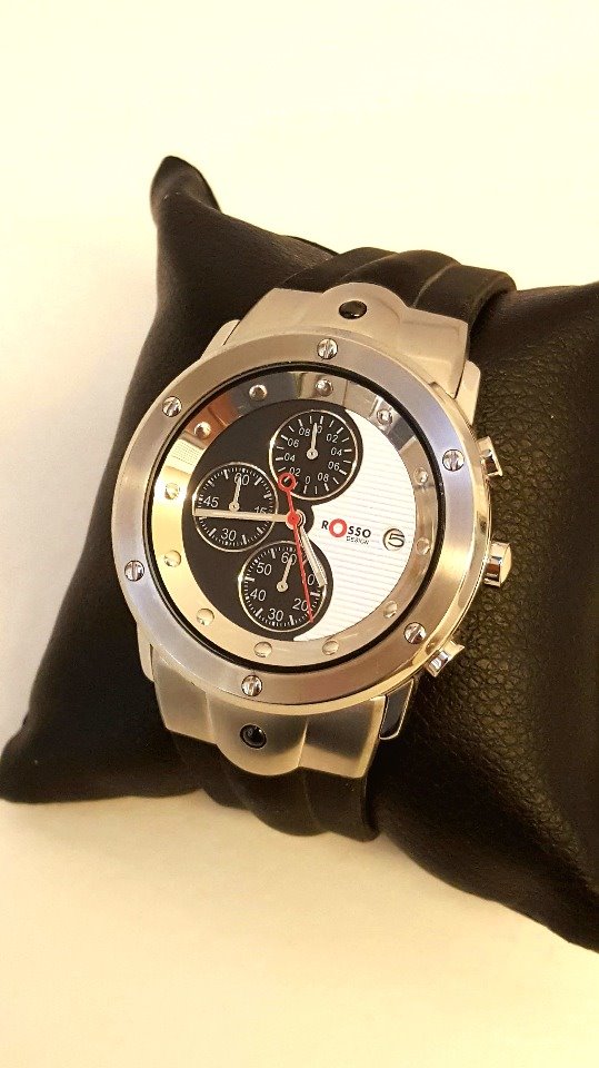 RORIOS Orologio Uomo Classico – Cronografo Al Quarzo, Cinturino In Pelle, Quadrante Luminoso 45mm, Confezione Regalo