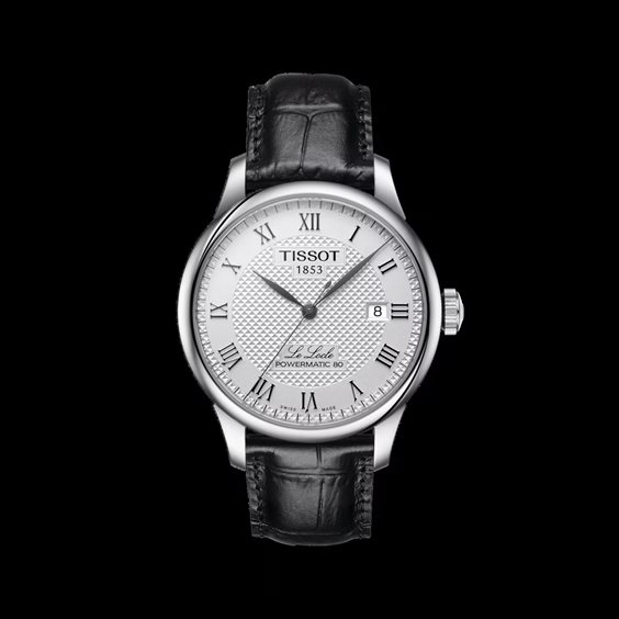 Tissot Le Locle Orologio Uomo Automatico - Acciaio 316L, Quadrante Romano, Pelle, 39.3mm