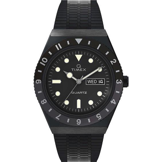 Timex Orologio Uomo 42mm In Acciaio Bicolore, Quadrante Blu Con Numeri Romani, Data E Luce Indiglo, Impermeabile 50m - 3