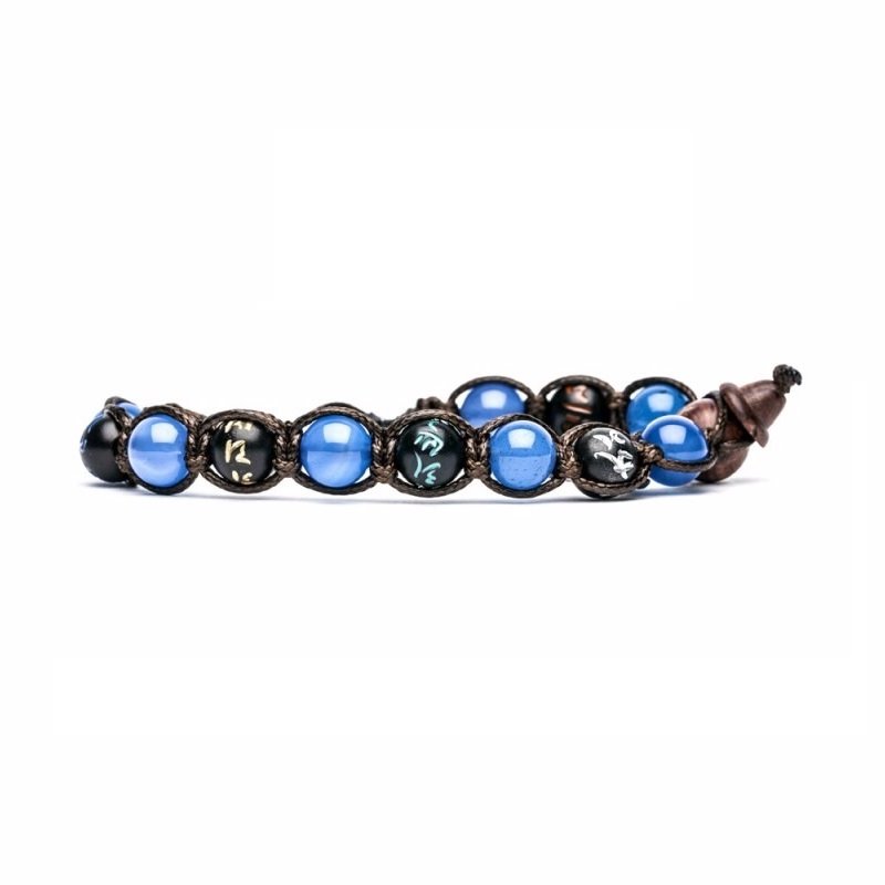 Tamashii Tibetan Prayer Wheel Larimar Bracelet BHS1100-297