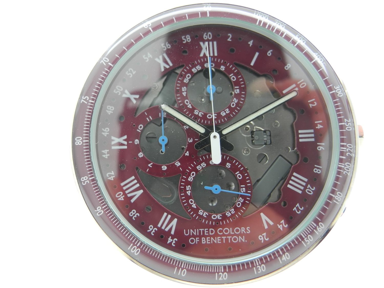Montre Vintage United Colors Of Benetton 1991 - Bracelet Double Velours Violet - Occasion