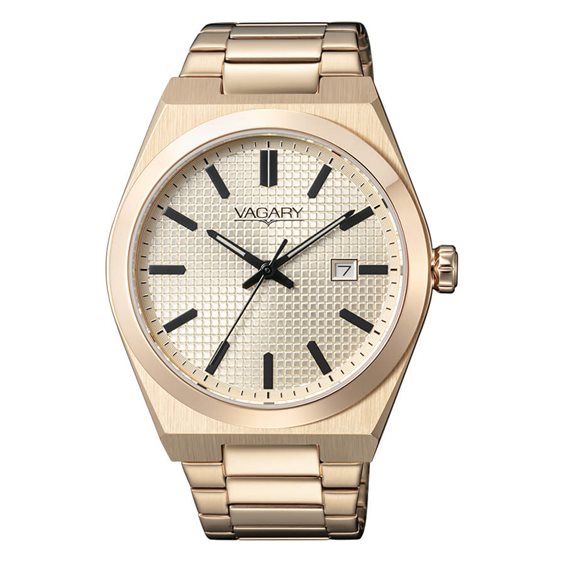 Vagary By Citizen Orologio Uomo IB9-115-11 - Acciaio, Quadrante Blu, Quarzo E Datario